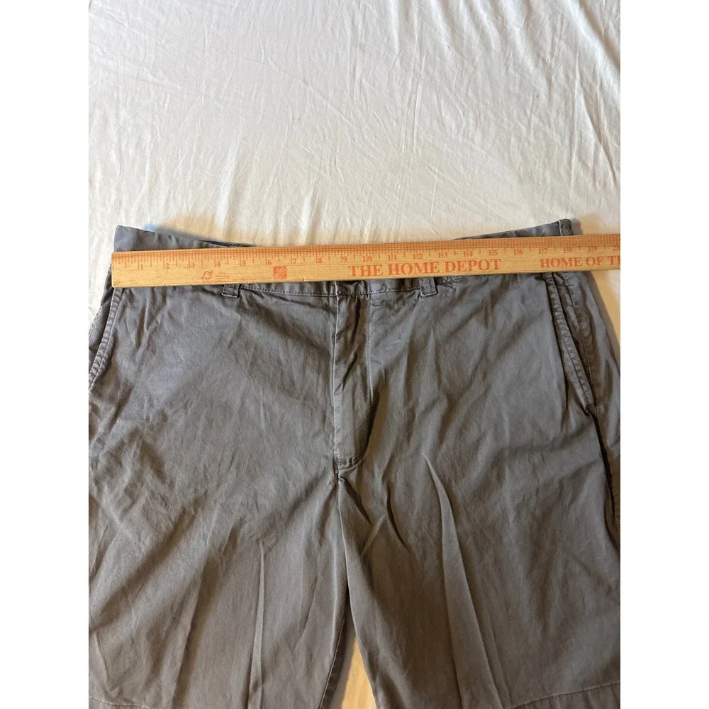 J.Crew Staton Chino Shorts Mens 38 Grey Flat‎ Front Cotton Blend Twill Casual